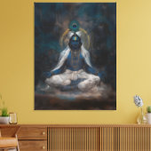 Lord Krishna in Meditation Leinwand Wall Art (Insitu (Wohnzimmer))