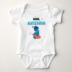 Lord Krishna Janmashtami Laddu Gopal Baby Strampler