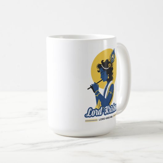 Lord Krishna Ji T - Shirt Kaffeetasse (VorderseiteRechts)
