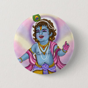 Lord Krishna Knopf Abzeichen Button