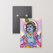 Lord Krishna Knopf Abzeichen Button (Vorderseite/Rückseite)