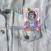Lord Krishna Knopf Abzeichen Button (Insitu)