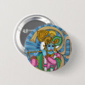 Lord Krishna Knopf Button (Vorne & Hinten)