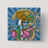 Lord Krishna Knopf Button (Vorderseite)