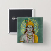 Lord Krishna Knopf Button (Vorne & Hinten)