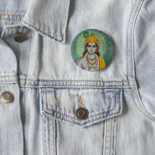 Lord Krishna Knopf Button (Beispiel)