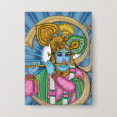 Lord Krishna Knopf Button (Vorderseite)