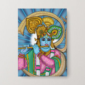 Lord Krishna Knopf Button