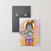Lord Krishna Knopf Button (Vorderseite/Rückseite)