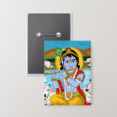 Lord Krishna Knopf Button (Vorderseite/Rückseite)