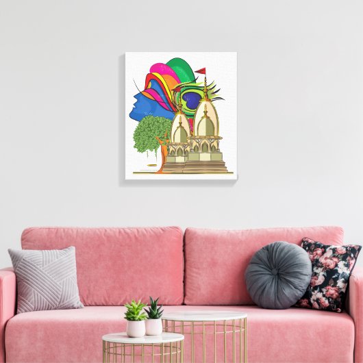 Lord Krishna Leinwanddruck (Insitu (Wohnzimmer))