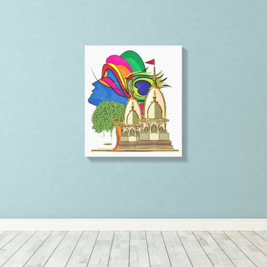 Lord Krishna Leinwanddruck (Insitu (Holzboden))