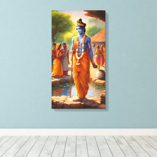 LORD KRISHNA LEINWANDDRUCK (Insitu (Holzboden))