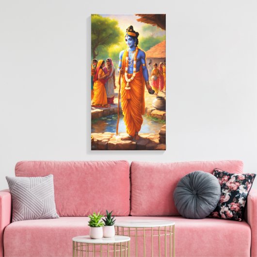 LORD KRISHNA LEINWANDDRUCK (Insitu (Wohnzimmer))