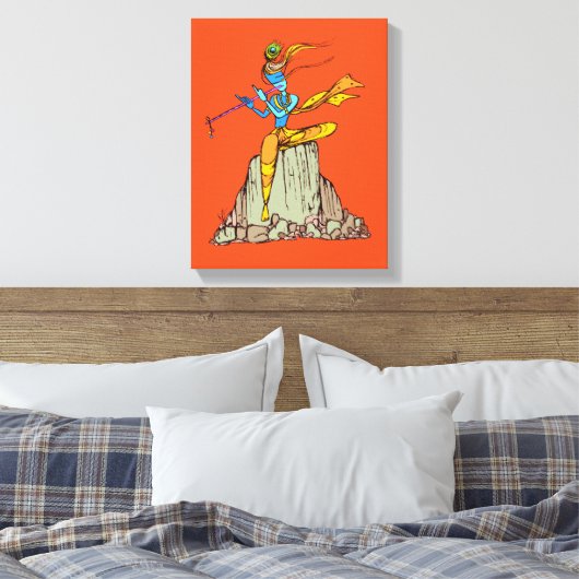 Lord Krishna mit Flöte Leinwanddruck (Insitu (Schlafzimmer))