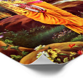 Lord Krishna mit Flute Hindu Gott Poster (Ecke)