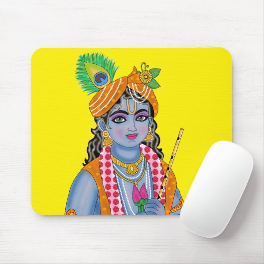 Lord Krishna Mouse Pad Mousepad (Mit Mouse)