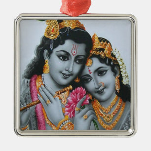 Lord Krishna Ornament Aus Metall