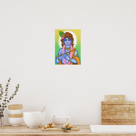 Lord Krishna Poster (Küche)