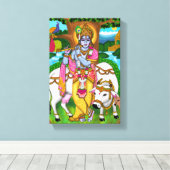 Lord Krishna Poster Leinwanddruck (Insitu (Holzboden))
