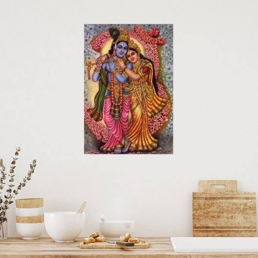 Lord Krishna & Radha Poster (Küche)