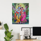 Lord Krishna & Radha Poster (Heimbüro)