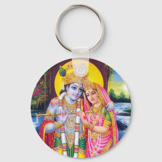 Lord Krishna & Radha Schlüsselanhänger (Vorderseite)