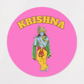Lord Krishna Small Stickers Etiketten (Design 2)