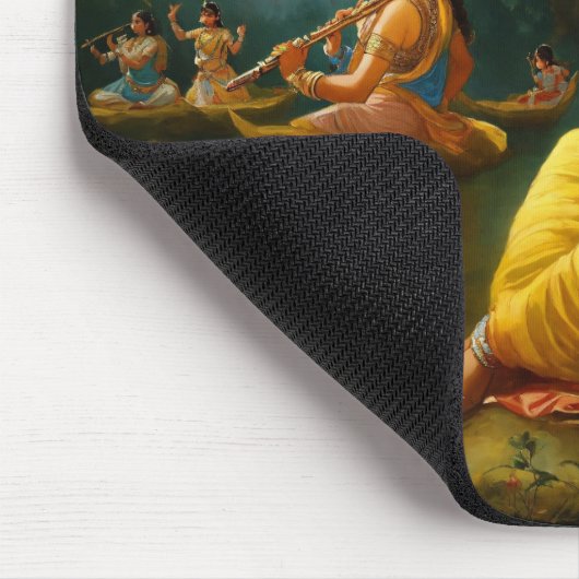 Lord krishna spielt Flöte Mousepad (Ecke)