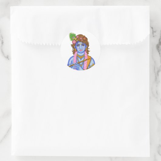 Lord Krishna Sticker (Tasche)