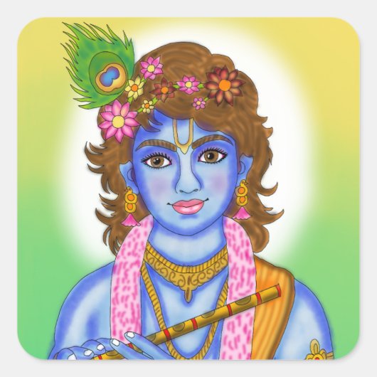 Lord Krishna Sticker (Vorderseite)