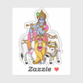 Lord Krishna Sticker (Blatt)