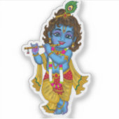 Lord Krishna Stickers Aufkleber (Vorderseite)