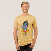 Lord Krishna T-Shirt Tri-Blend Shirt (Vorderseite voll)