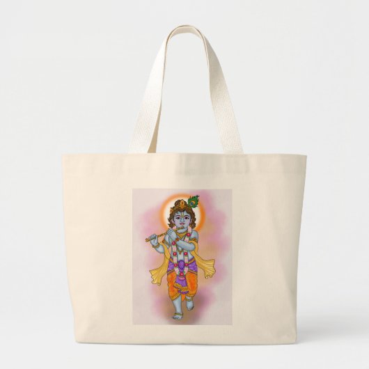 Lord Krishna-Taschentuch Jumbo Stoffbeutel (Vorne)