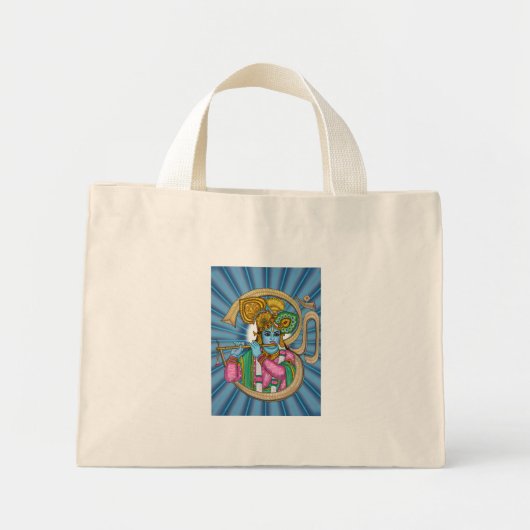 Lord Krishna-Taschentuch Mini Stoffbeutel (Vorne)