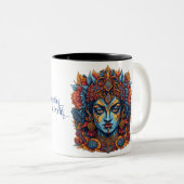 Lord Krishna Tasse: Sip in göttlicher Serenität Zweifarbige Tasse (VorderseiteRechts)