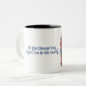 Lord Krishna Tasse: Sip in göttlicher Serenität Zweifarbige Tasse (Vorderseite Links)