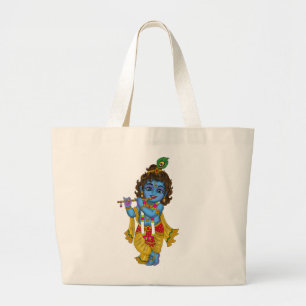 Lord Krishna-Tragetasche Jumbo Stoffbeutel