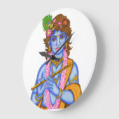 Lord Krishna-Uhr Große Wanduhr (Winkel)
