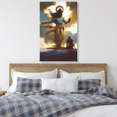 Lord Krishna und Arjuna Leinwand Wall Art (Insitu (Schlafzimmer))