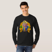 Lord Krishna und Devi Radha Hindu Deity Meditation T-Shirt (Vorne ganz)