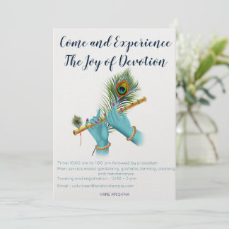Lord Krishna Volunteer Einladung