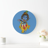 Lord Krishna Wall Clock  Große Wanduhr (Zuhause)