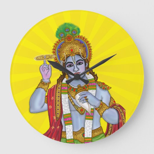Lord Krishna Wanduhr (Vorderseite)