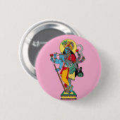 Lord Krishnakali-Aufkleber Button (Vorne & Hinten)