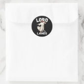 Lord Lanes Funny Christlich Christ Gutter Bowling  Runder Aufkleber (Tasche)