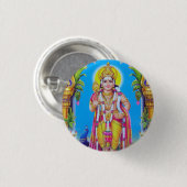 Lord Muruga, hindischer Gott Button (Vorne & Hinten)