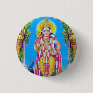 Lord Muruga, hindischer Gott Button