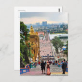 Lord Murugan im hinteren Teil der Treppe von Batu  Postkarte (Vorne/Hinten)